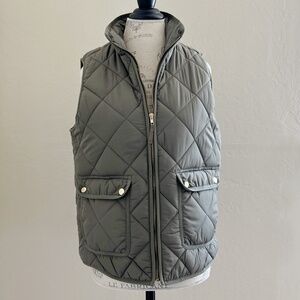 Andrea Jovine Quilted Vest Green Size M